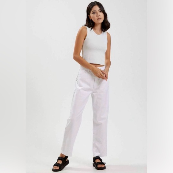 Afends Pants - Afends Shelby Blue Wide Leg Hemp Revolution Pants Hemp Organic Cotton Size 24